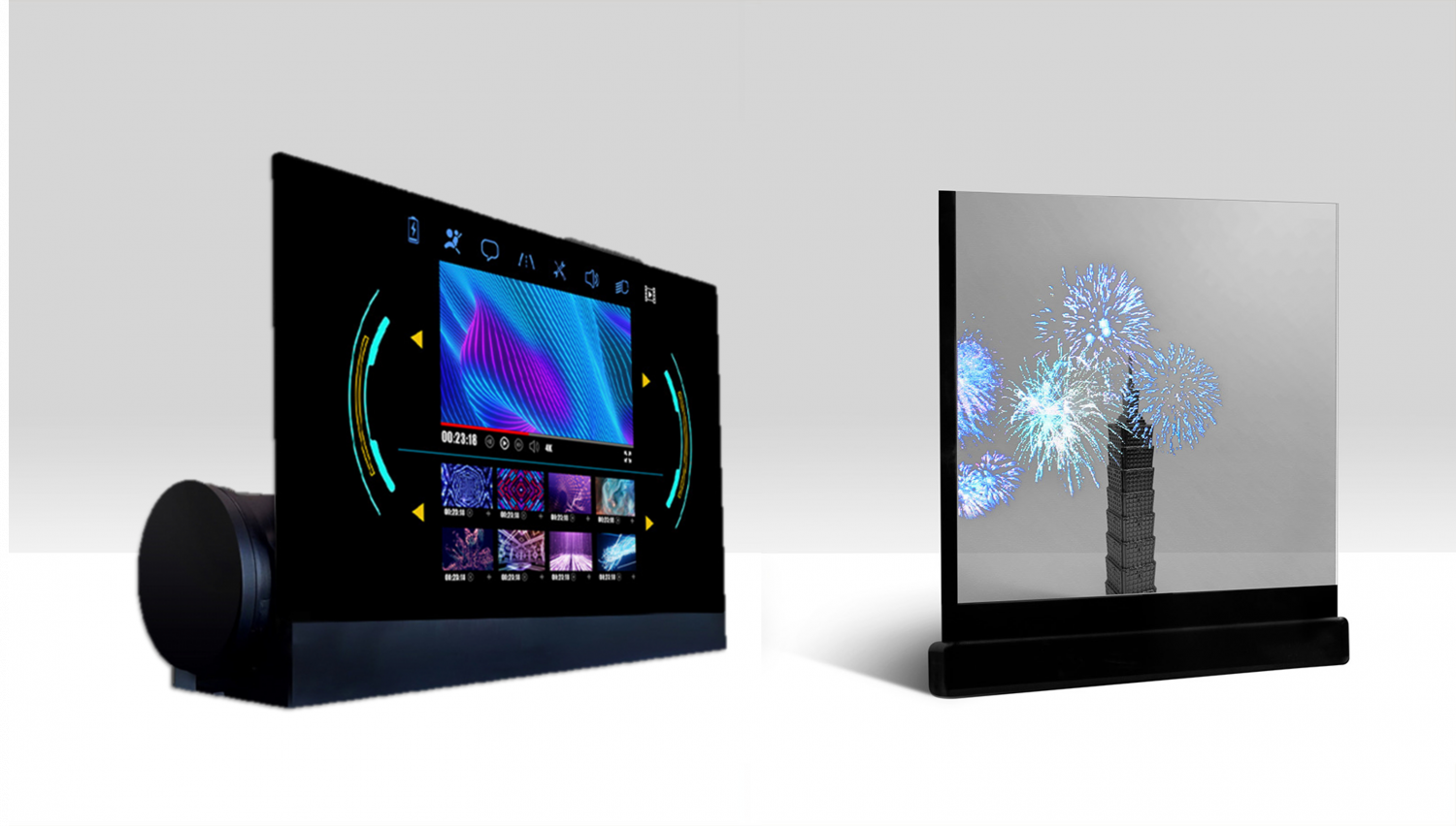 可捲式、折疊性、高透明